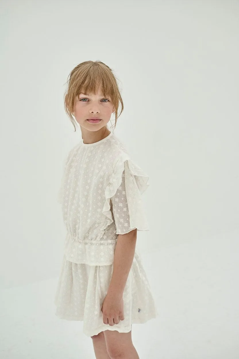Skirt Mini Graphic Lace Summer Nude