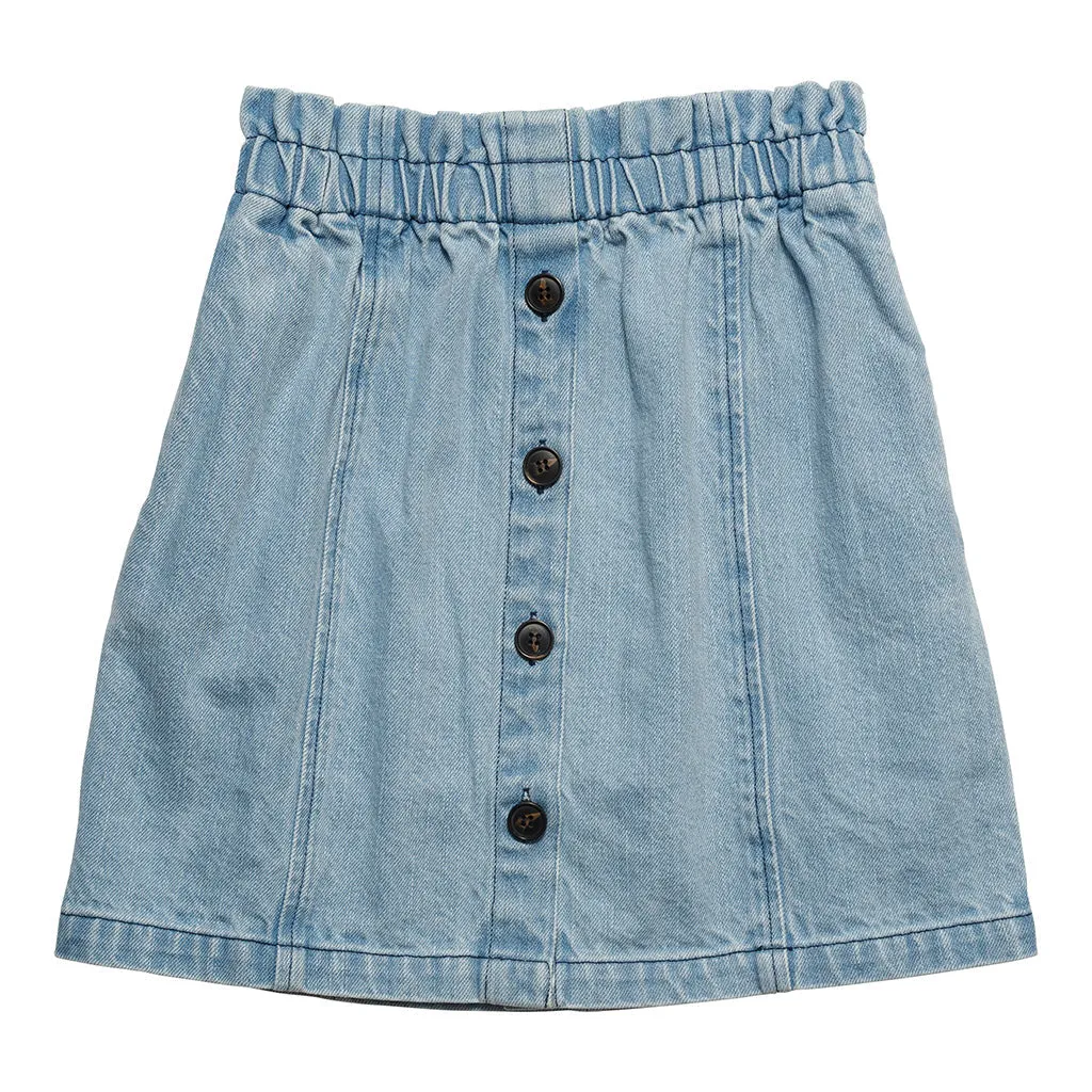 Skirt Panel Pale Bleached Denim