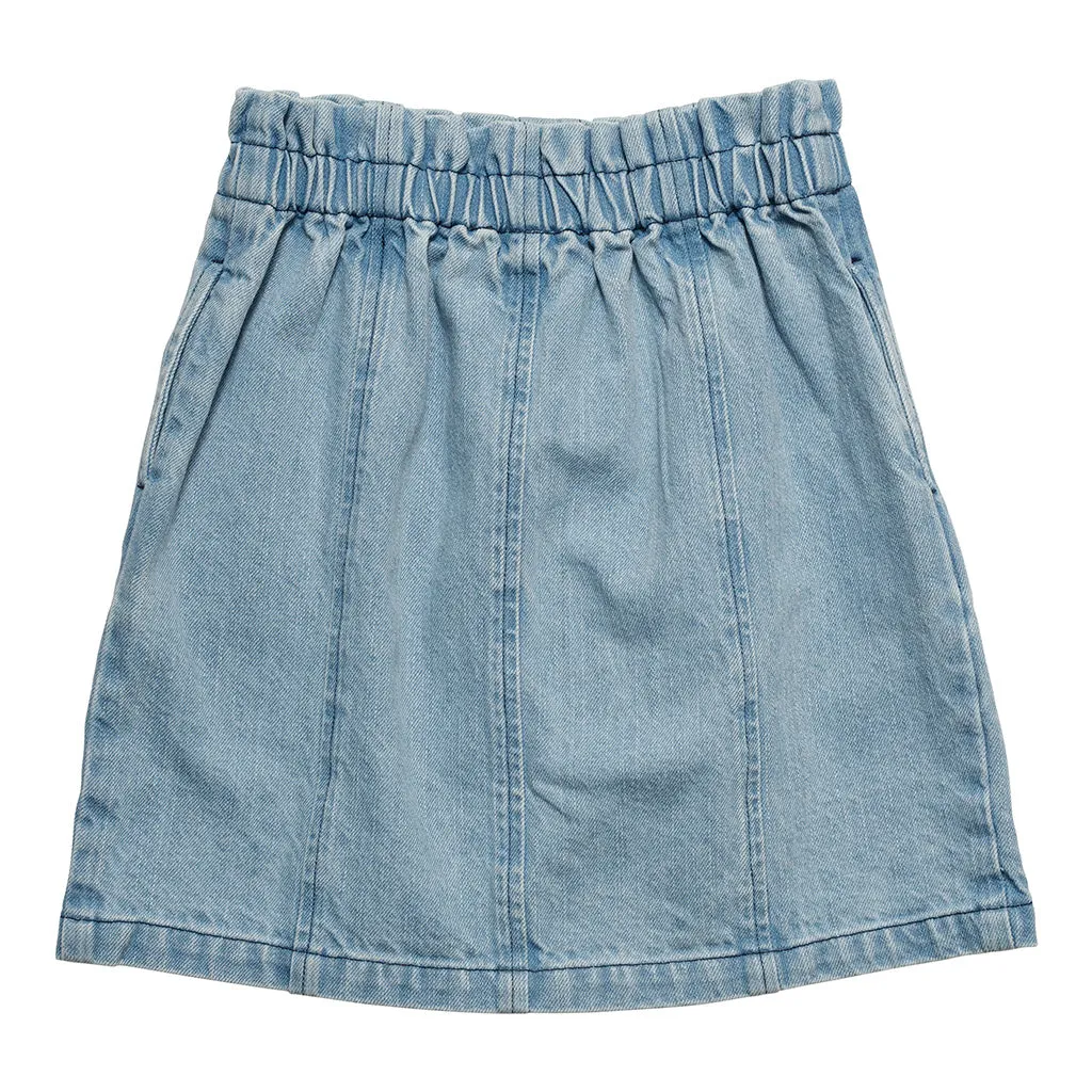Skirt Panel Pale Bleached Denim