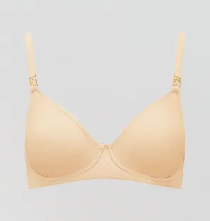 Smooth full cup t-shirt bra [Sand]