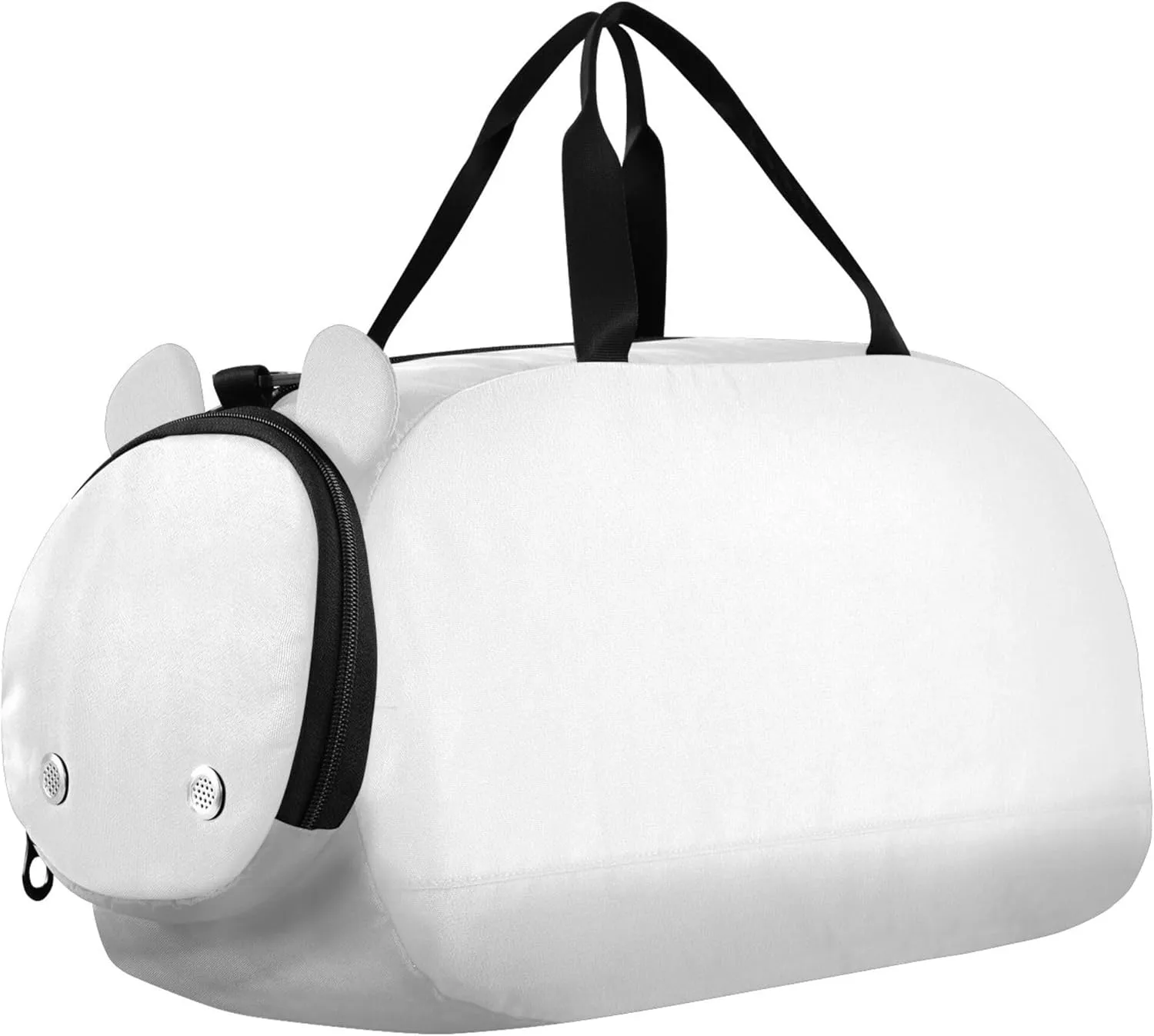 Solid White Girls Tote Duffle Bags Travel Overnight Weekender Duffel Shoe Compartment Boys Carry on Duffel Bag