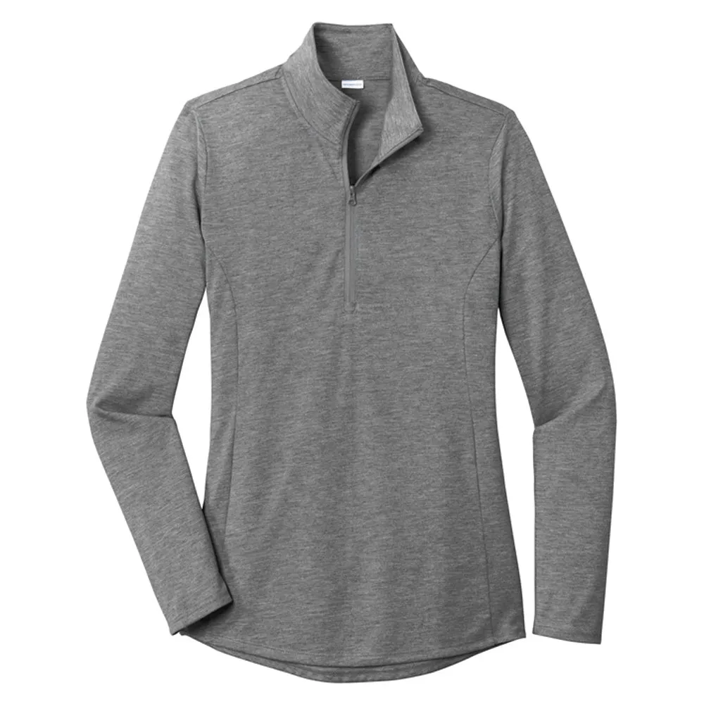 Sport-Tek Ladies PosiCharge Tri-Blend Wicking 1/4-Zip Pullover