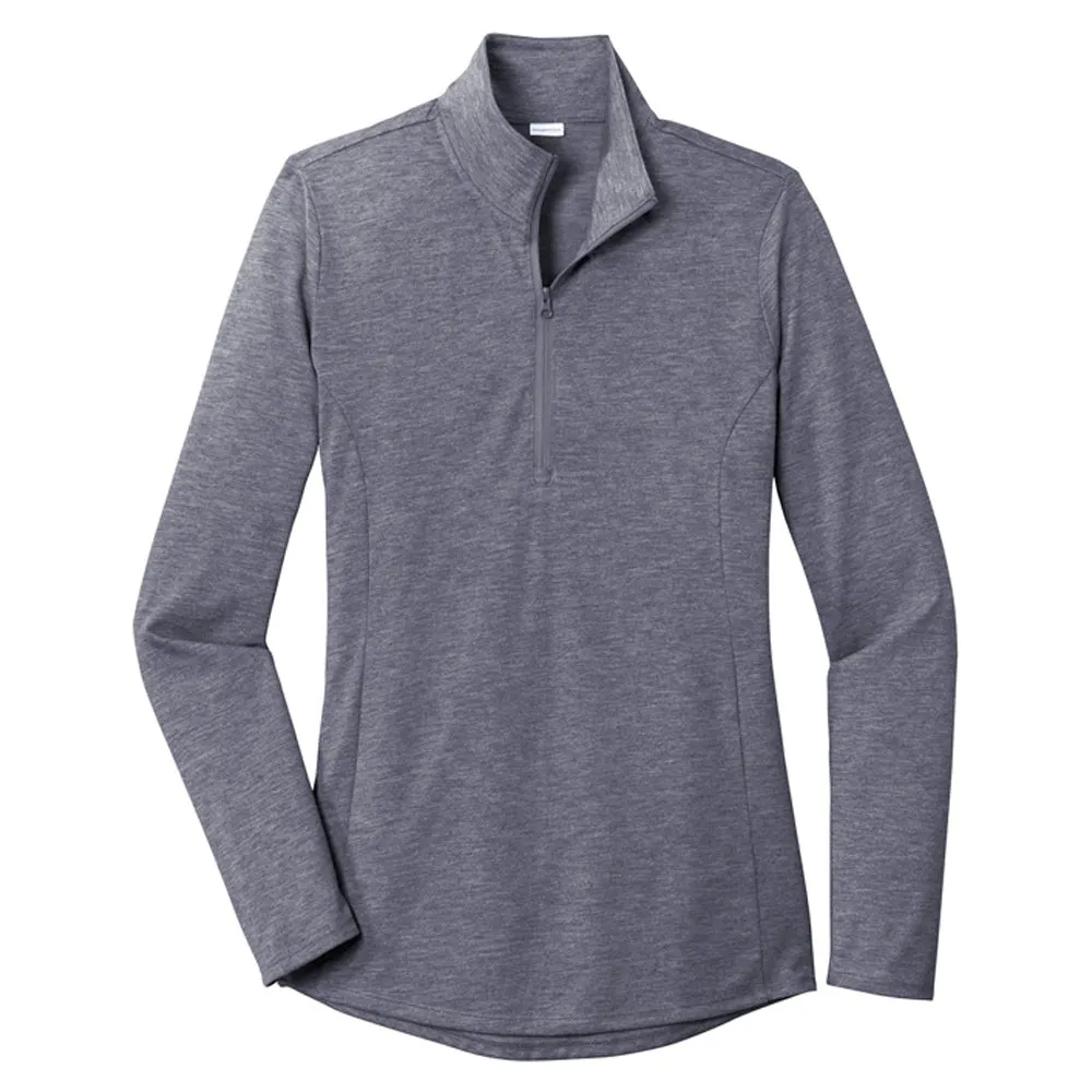 Sport-Tek Ladies PosiCharge Tri-Blend Wicking 1/4-Zip Pullover