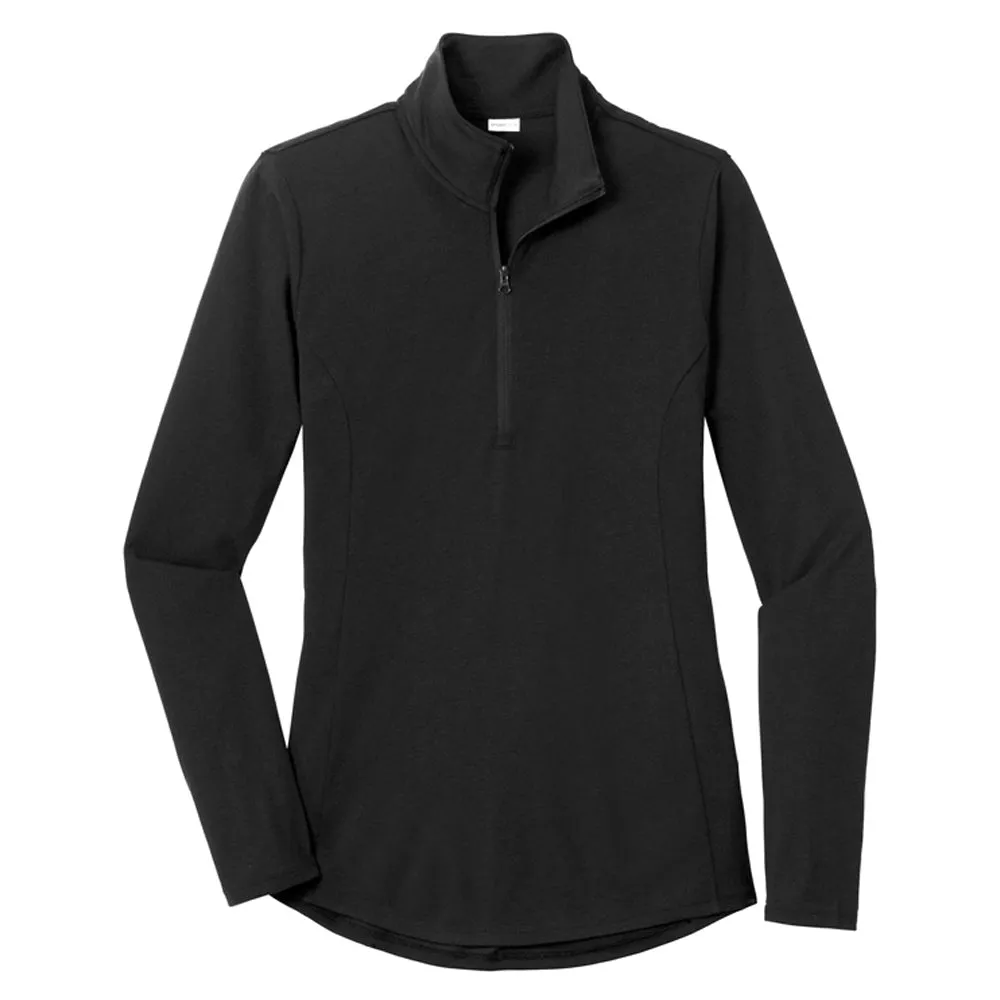 Sport-Tek Ladies PosiCharge Tri-Blend Wicking 1/4-Zip Pullover