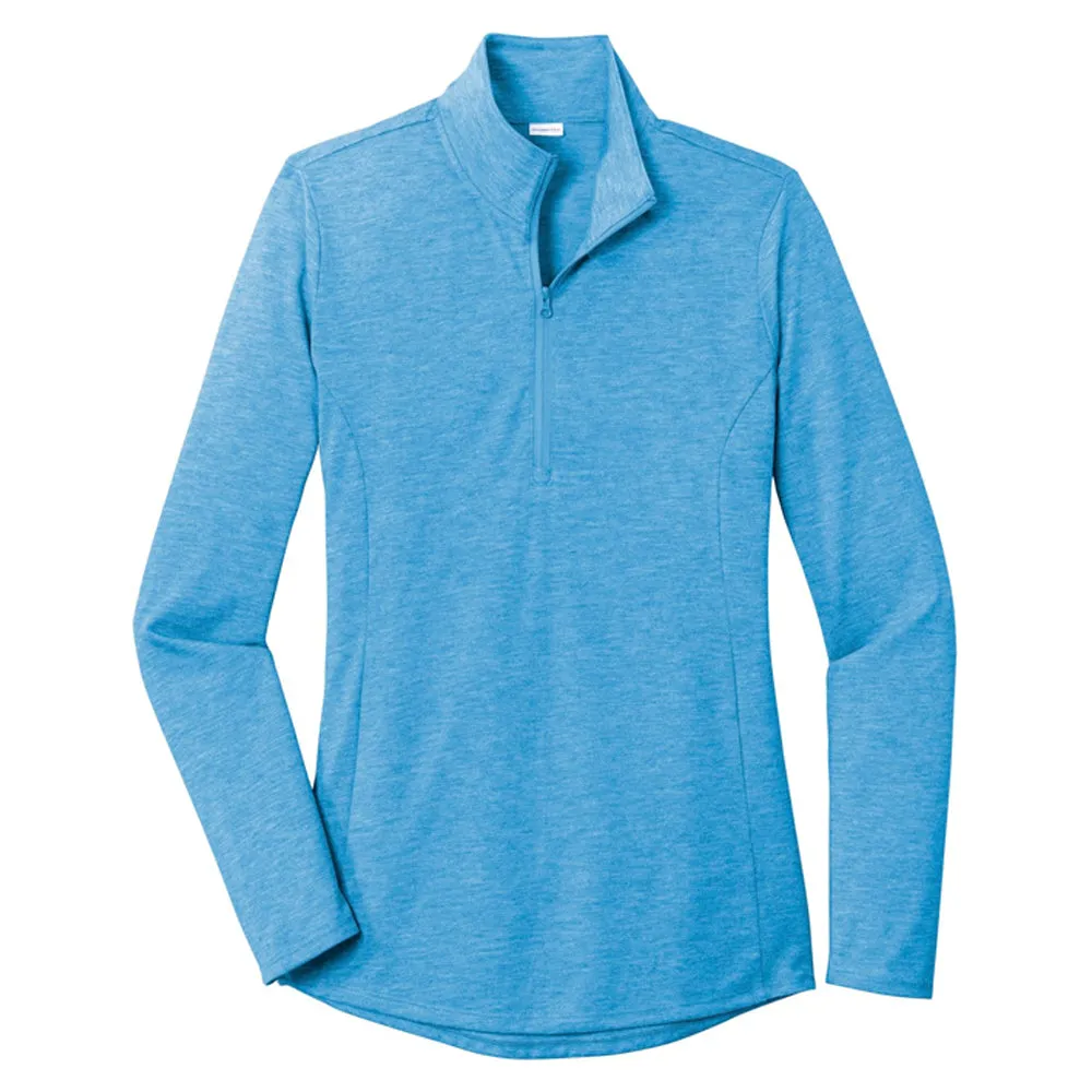 Sport-Tek Ladies PosiCharge Tri-Blend Wicking 1/4-Zip Pullover