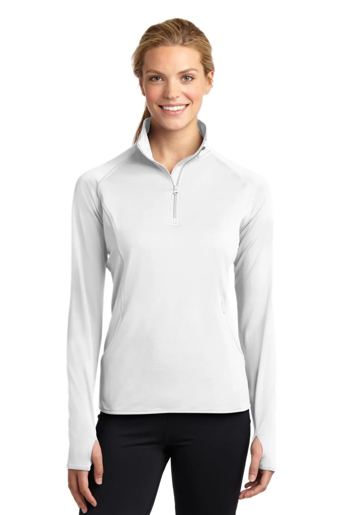 Sport-Tek Ladies Sport-Wick Stretch 1/4-Zip Pullover. LST850