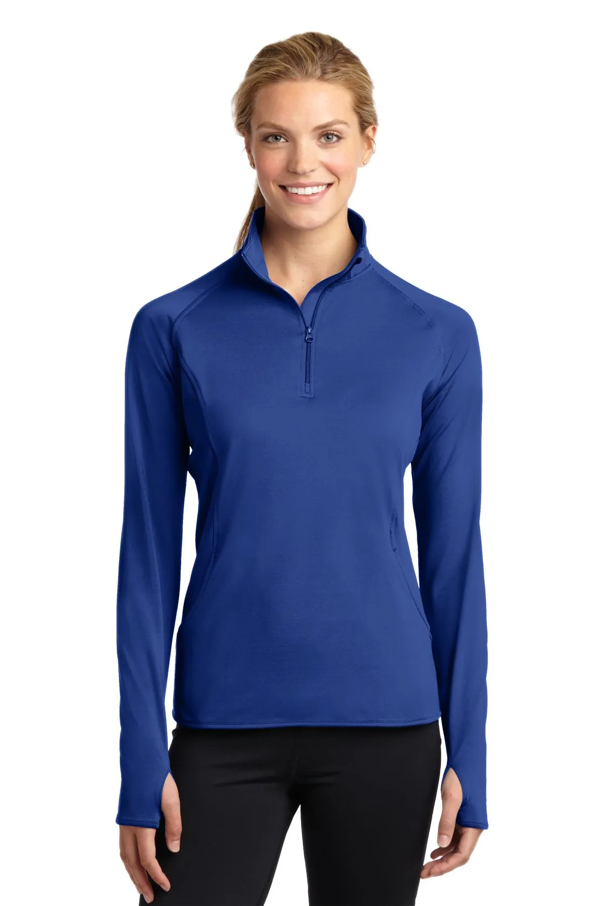 Sport-Tek Ladies Sport-Wick Stretch 1/4-Zip Pullover. LST850