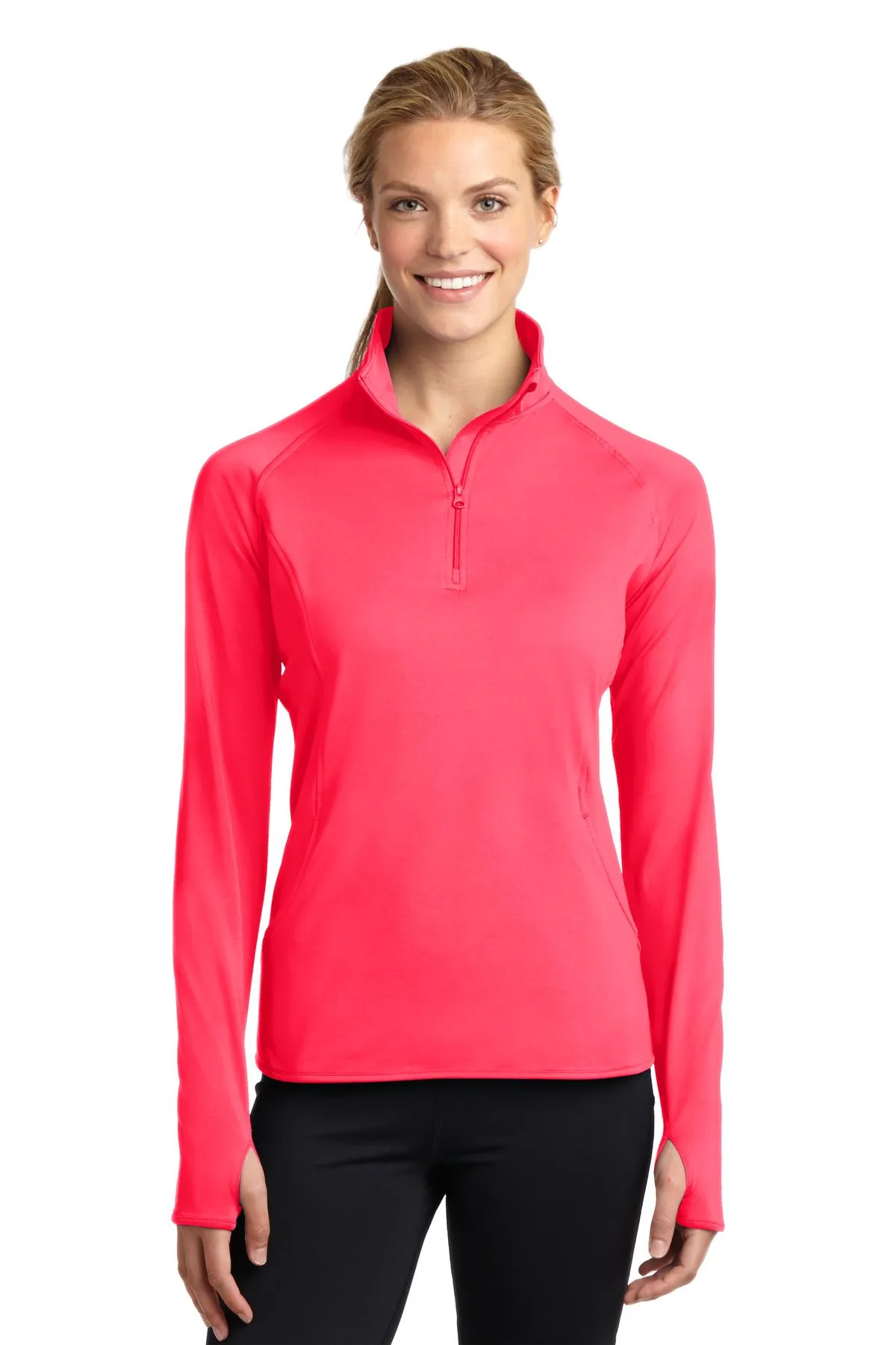 Sport-Tek Ladies Sport-Wick Stretch 1/4-Zip Pullover. LST850