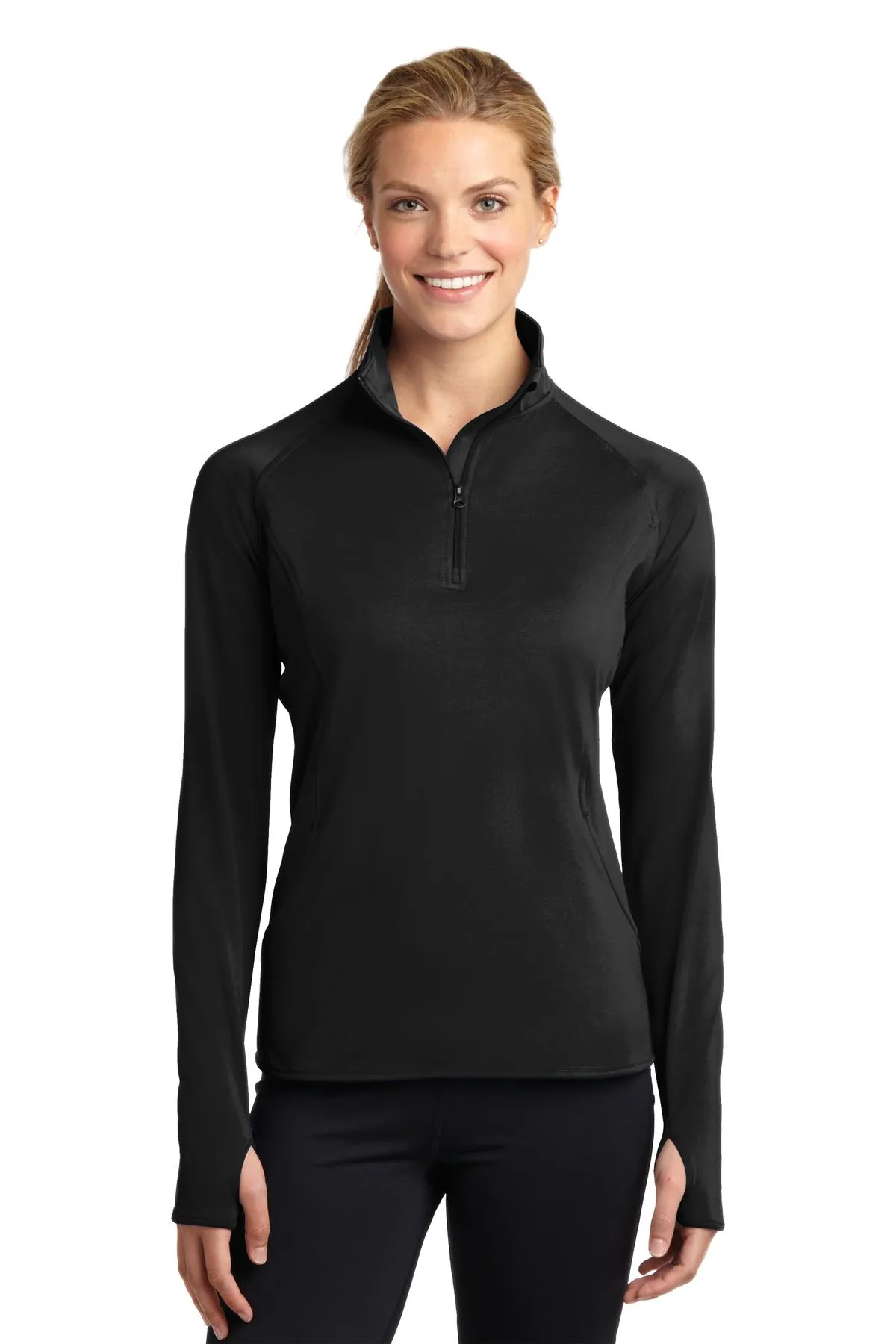 Sport-Tek Ladies Sport-Wick Stretch 1/4-Zip Pullover. LST850