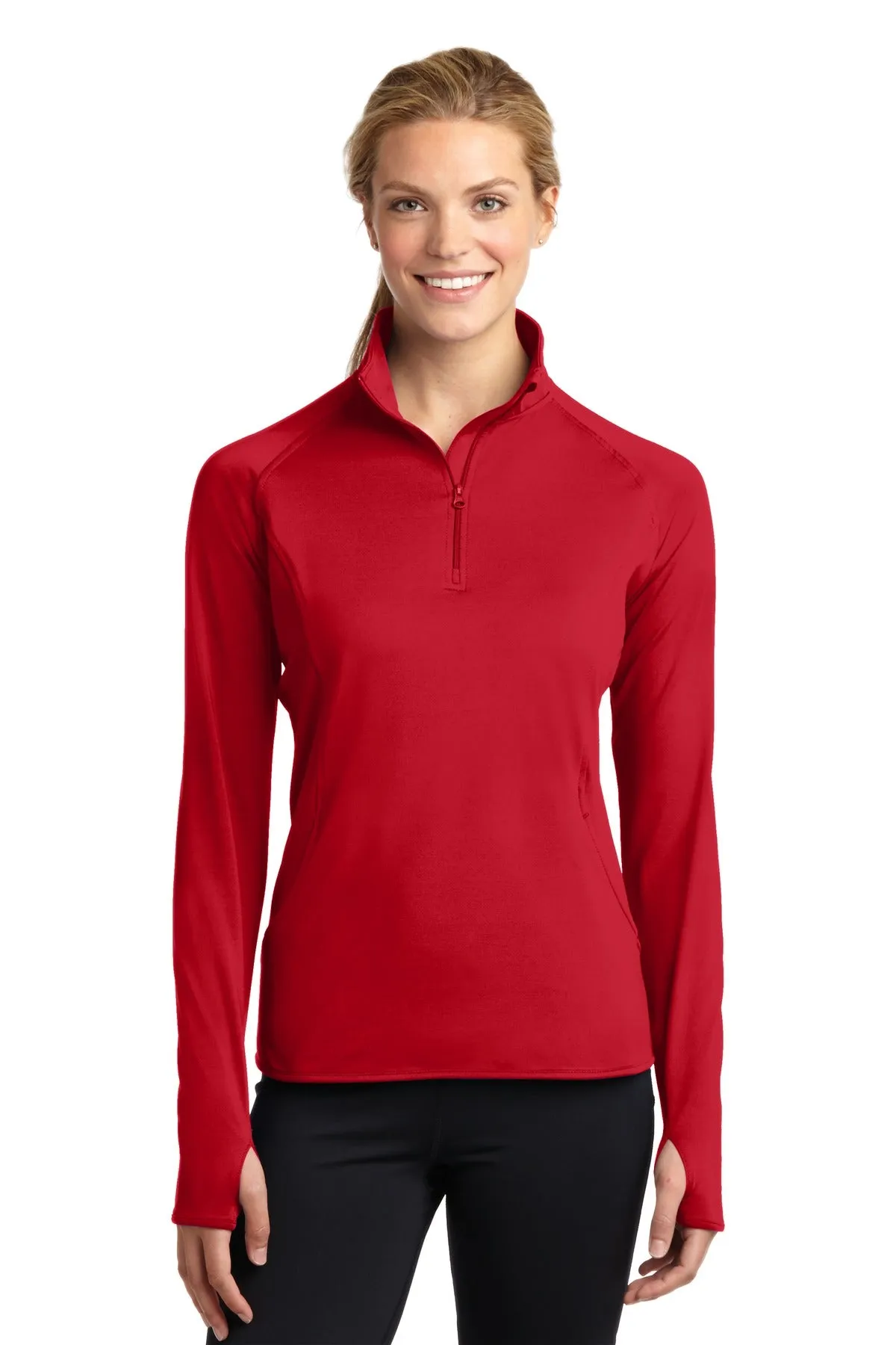 Sport-Tek Ladies Sport-Wick Stretch 1/4-Zip Pullover. LST850