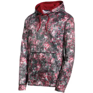 Sport-Tek Men's Deep Red Sport-Wick Mineral Freeze Fleece Hooded Pullover