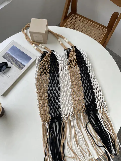 Sunny Wave Woven Tote Bag