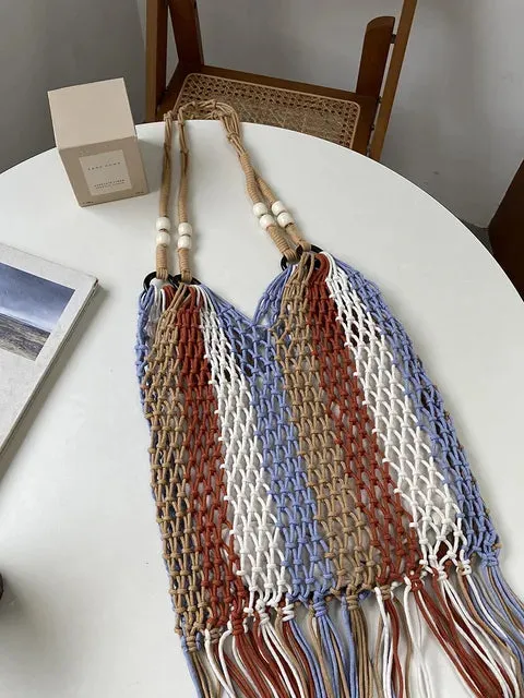 Sunny Wave Woven Tote Bag