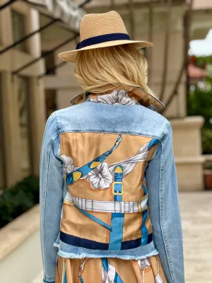 The Light Denim Jacket / Capri Blue Strap and Buckle