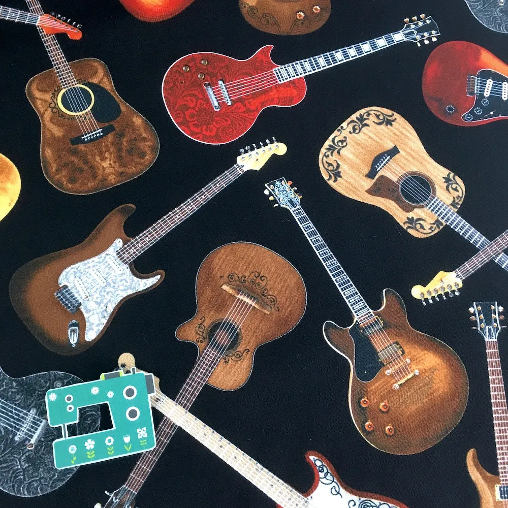 Timeless Treasures - Feel The Music - Toss Guitars Black