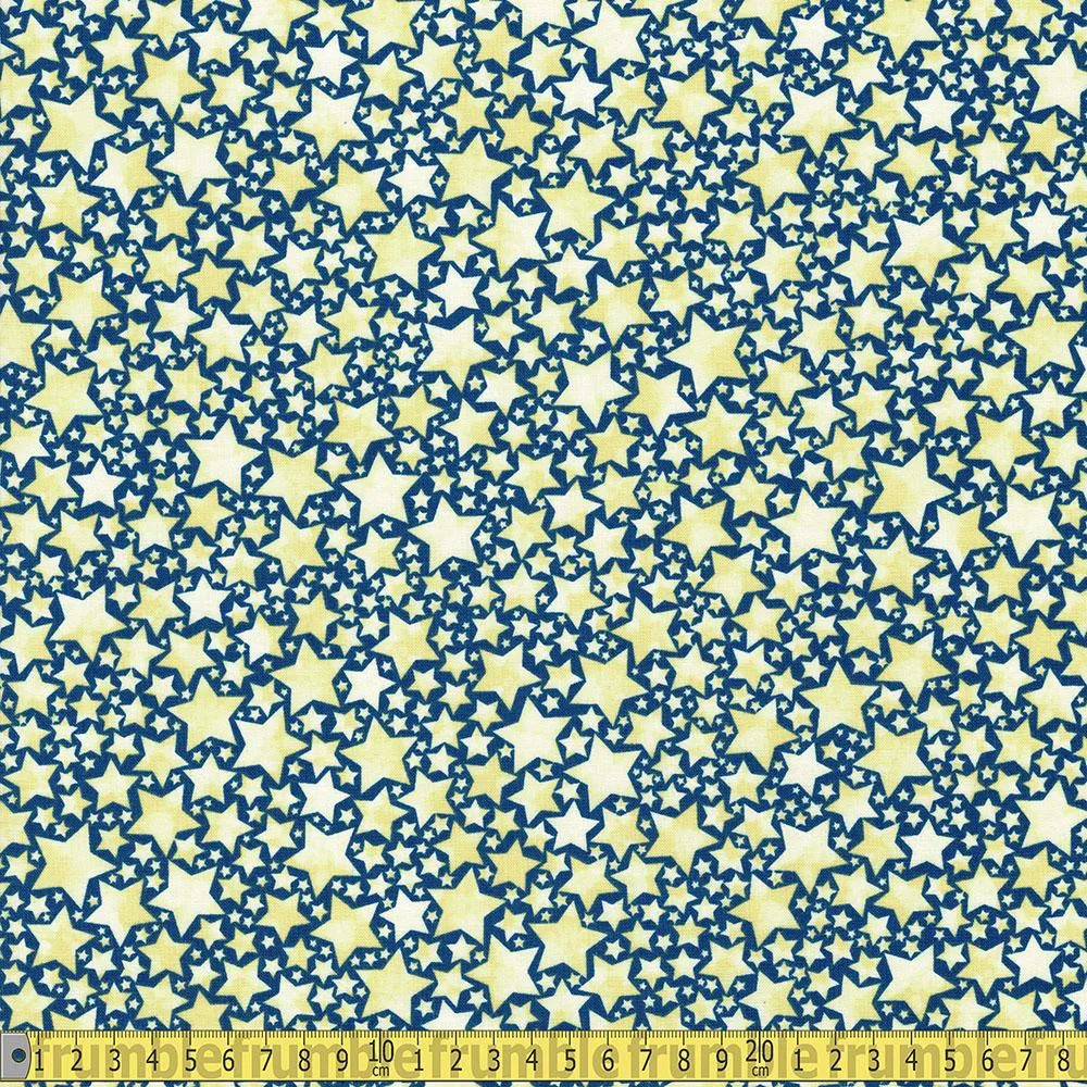 Timeless Treasures - Love You To The Moon And Back - Packed Stars Yellow