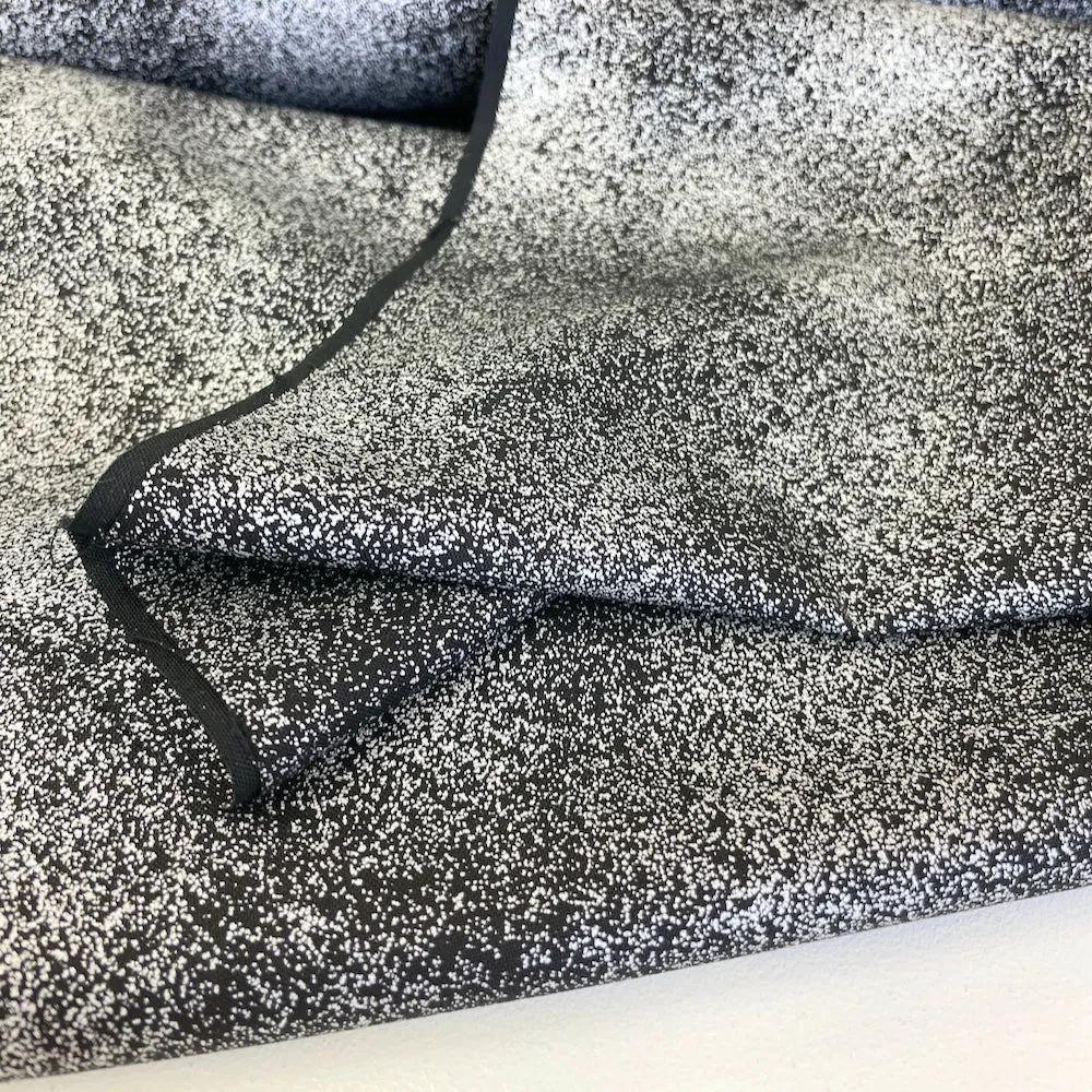 Timeless Treasures - Shimmer - Metallic Silver on Black