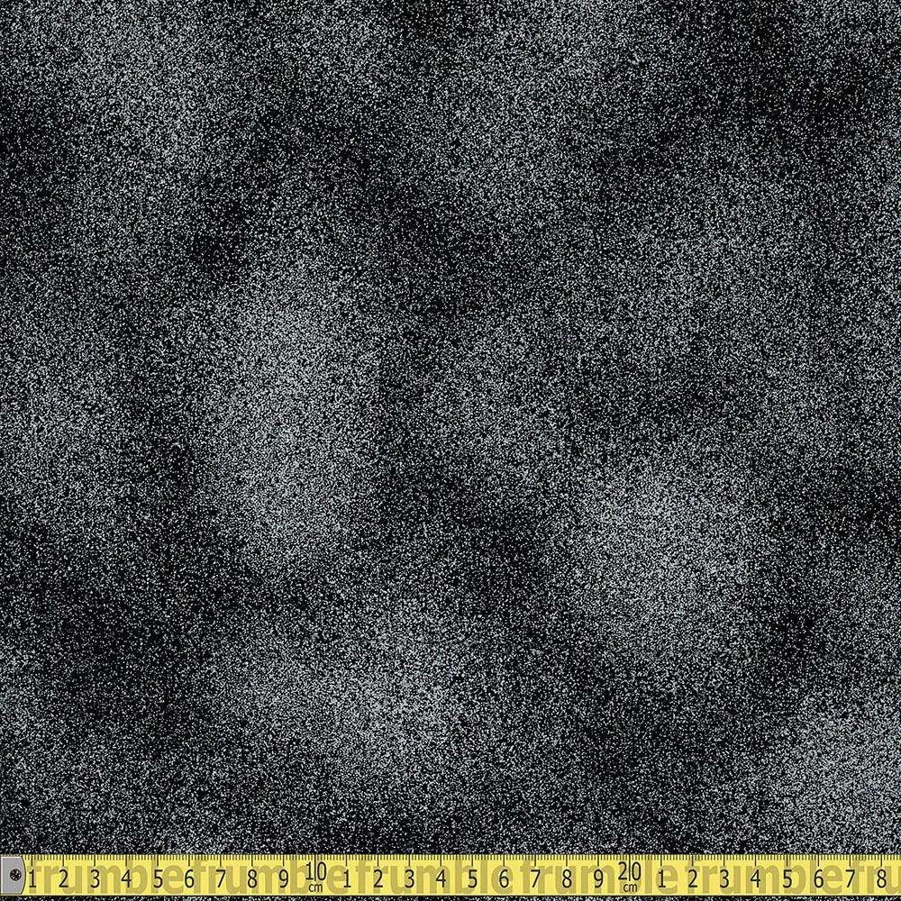 Timeless Treasures - Shimmer - Metallic Silver on Black