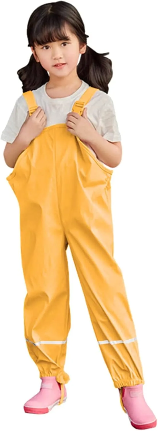 Toddler Kids Boys Girls Rain Windproof Mud Jumpsuit Outfits Nylon Great for Raincoat Rain Boots Rainsuits Kids