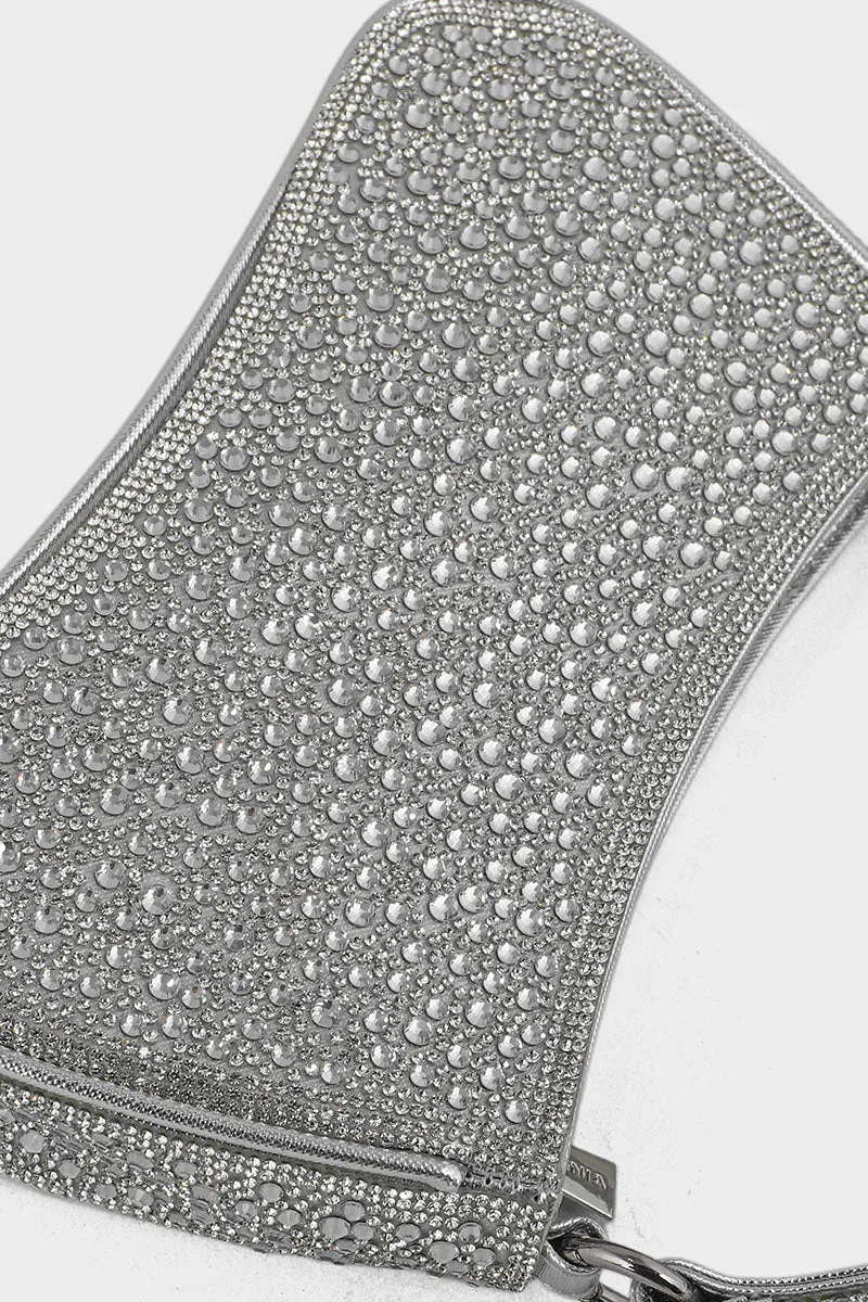 Top Handle Hand Bags BH0045-Silver