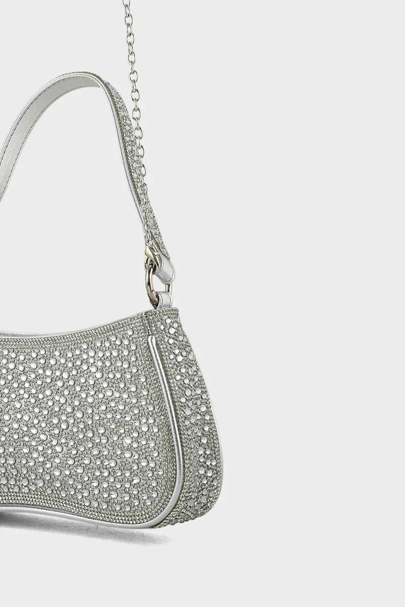 Top Handle Hand Bags BH0045-Silver