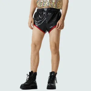 Trend4us Men's Shiny Patent Leather Retro Shorts