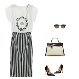 Women 2 in 1 One-piece Letter Print