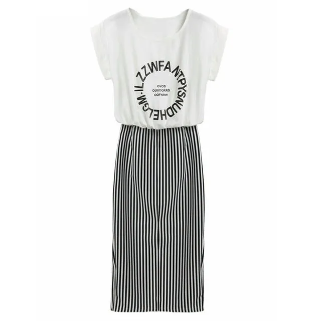 Women 2 in 1 One-piece Letter Print