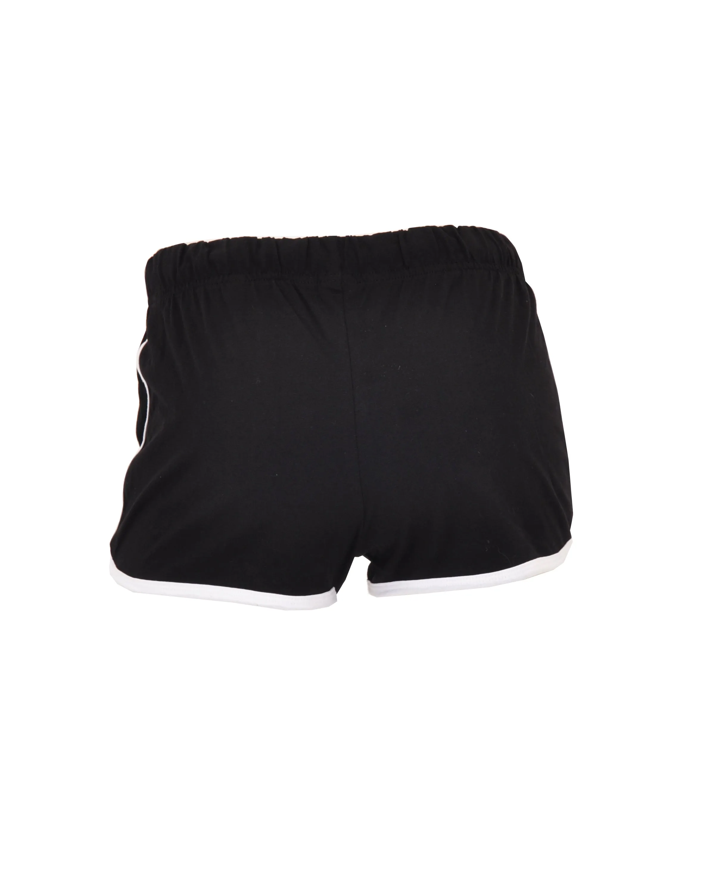 Women's 70s Black Sport Shorts