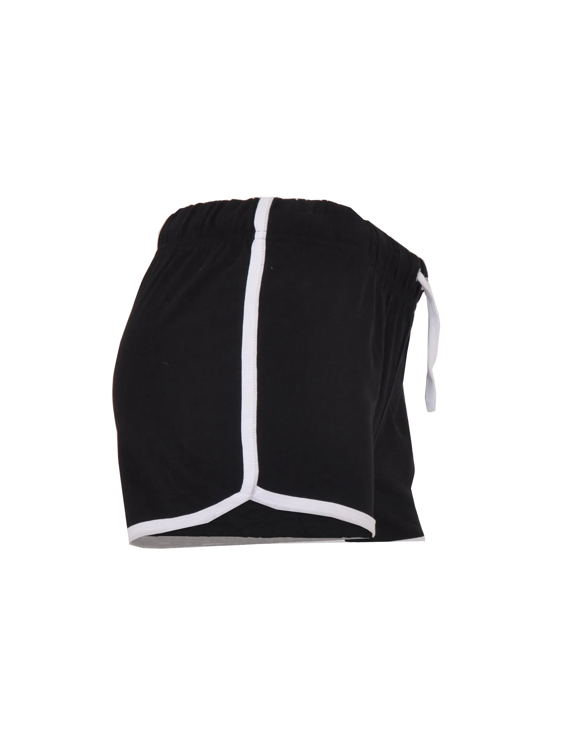 Women's 70s Black Sport Shorts